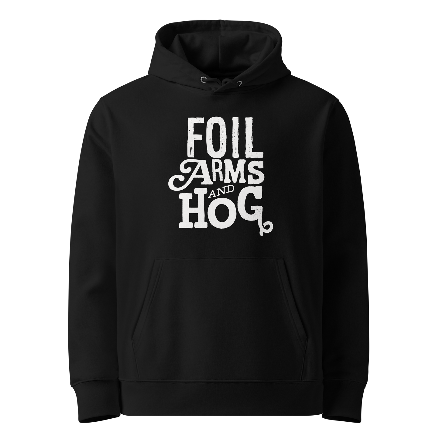 FOIL ARMS & HOG – New Title Logo front Hoodie (Adults)
