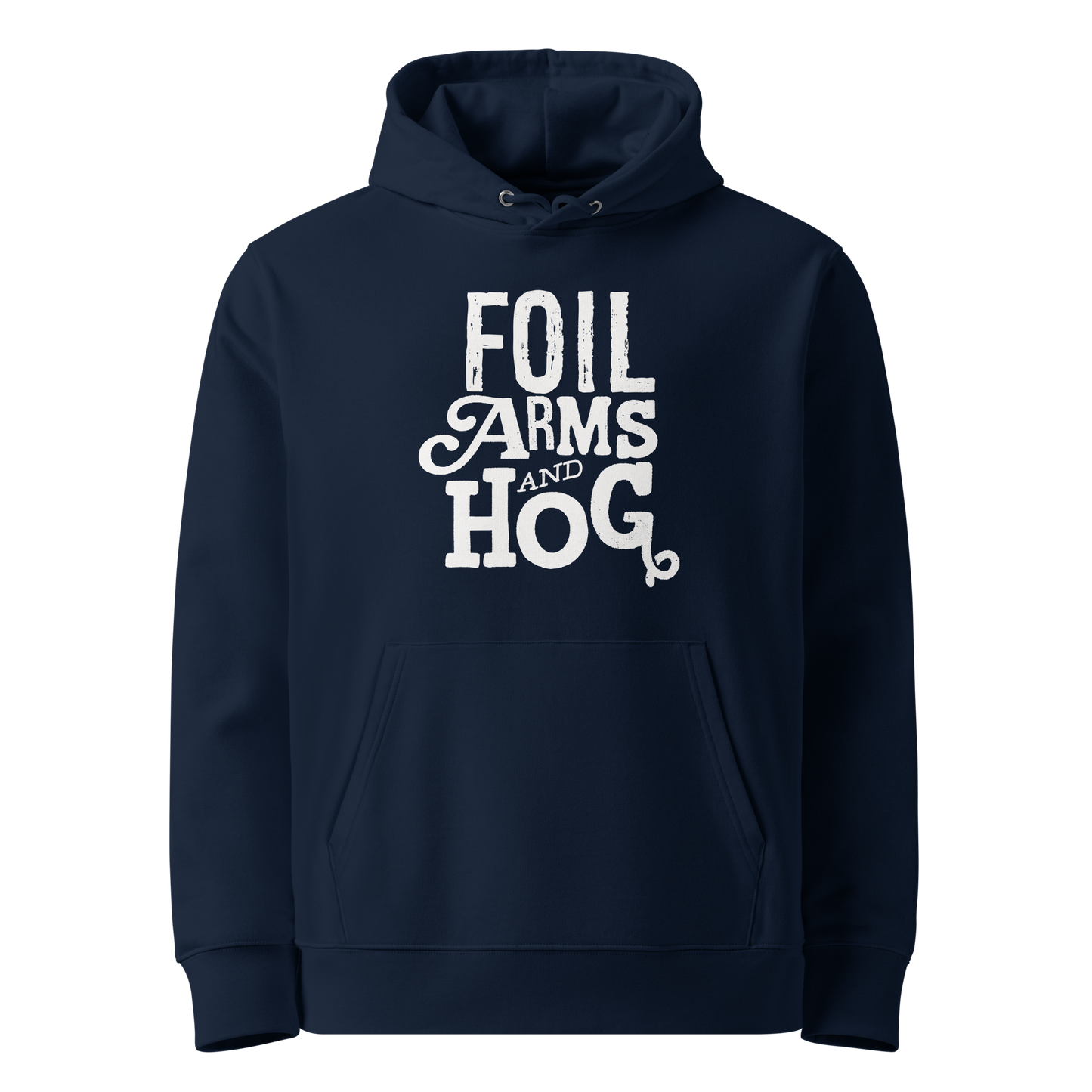 FOIL ARMS & HOG – New Title Logo front Hoodie (Adults)
