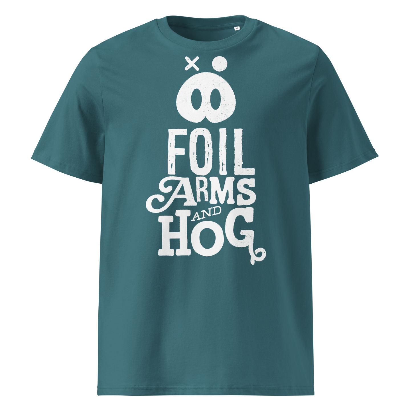 FOIL ARMS & HOG – New Logo front Tee (Adults)