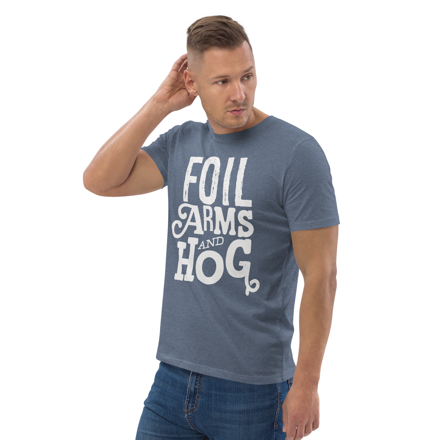 FOIL ARMS & HOG – New Title Logo front Tee (Adults)