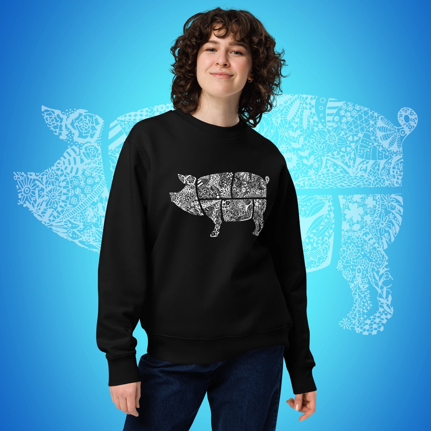 Floral Pig – Jumper (Adults)