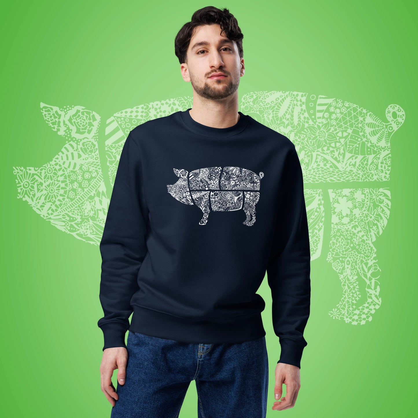 Floral Pig – Jumper (Adults)