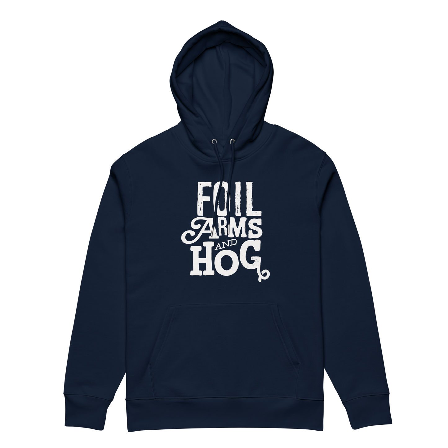 FOIL ARMS & HOG – New Title Logo front Hoodie (Adults)