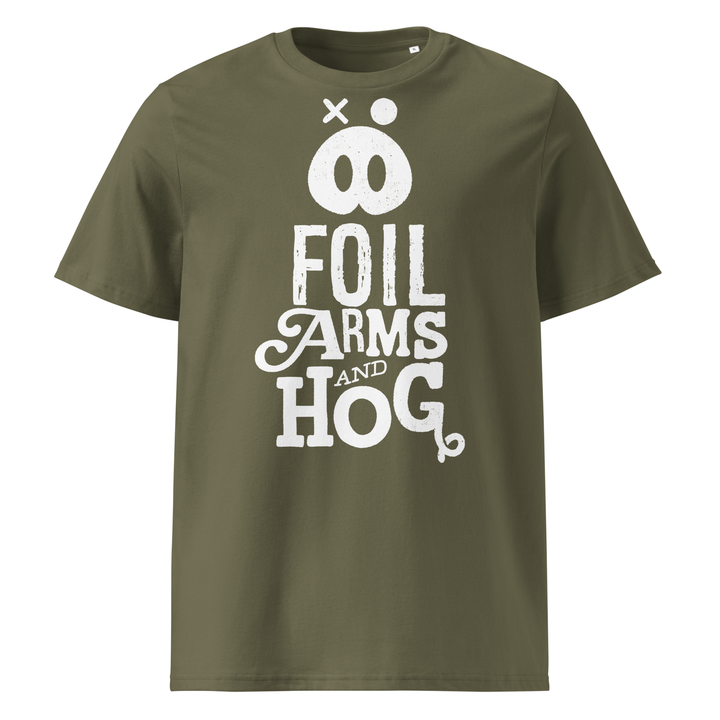 FOIL ARMS & HOG – New Logo front Tee (Adults)