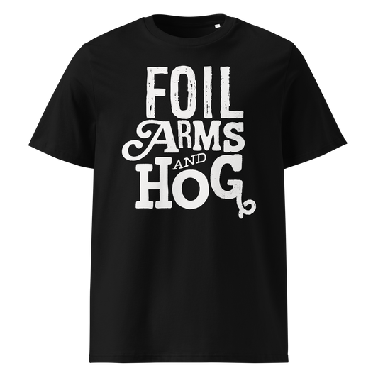 FOIL ARMS & HOG – New Title Logo front Tee (Adults)