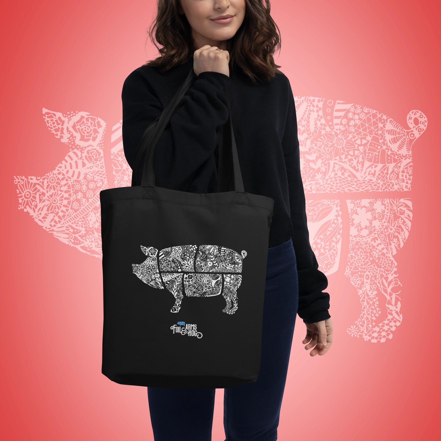 Floral Pig – Tote Bag