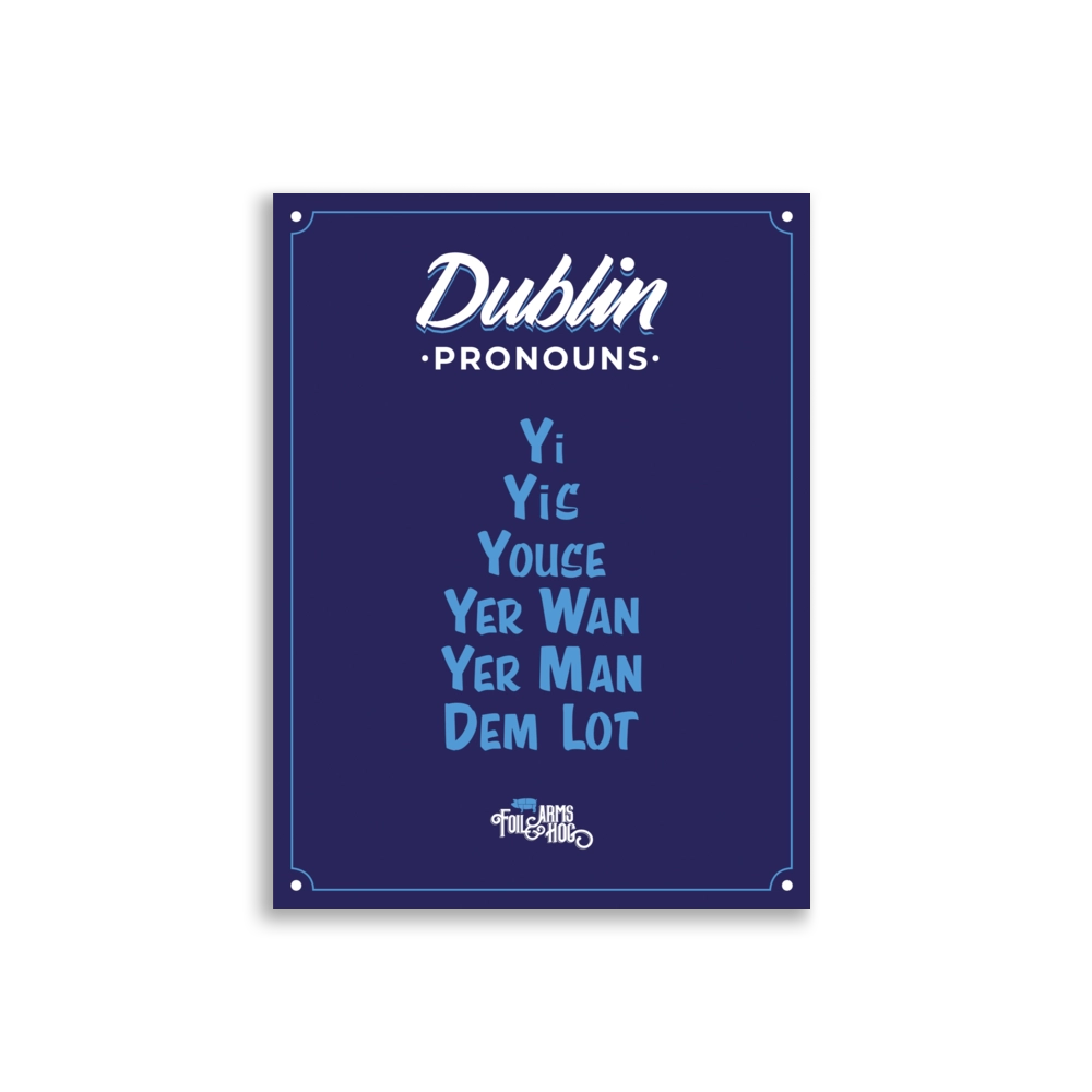 Print Dublin Pronouns 30x40 cm
