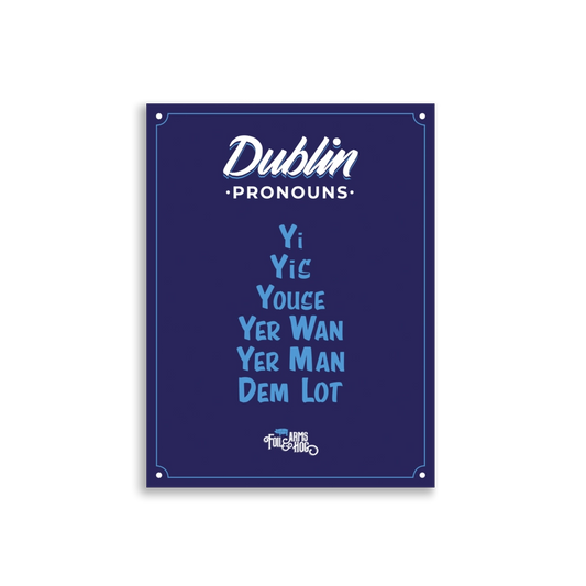 Print Dublin Pronouns 30x40 cm