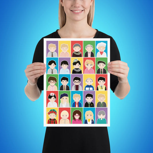 Sketch Characters – Print 30x40 cm