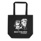 Foil Arms and Hog merchandise black tote shopping bag with Beethoven and Barry design from the live show SWINES