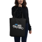 Foil Arms and Hog merchandise black tote shopping bag with big logo design