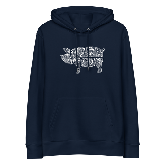 Floral Pig – Hoodie (Adults)