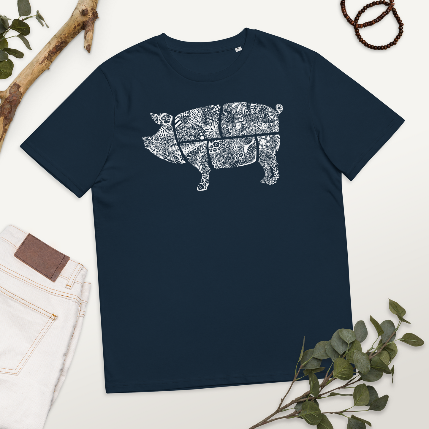 Floral Pig – Tee (Adults)